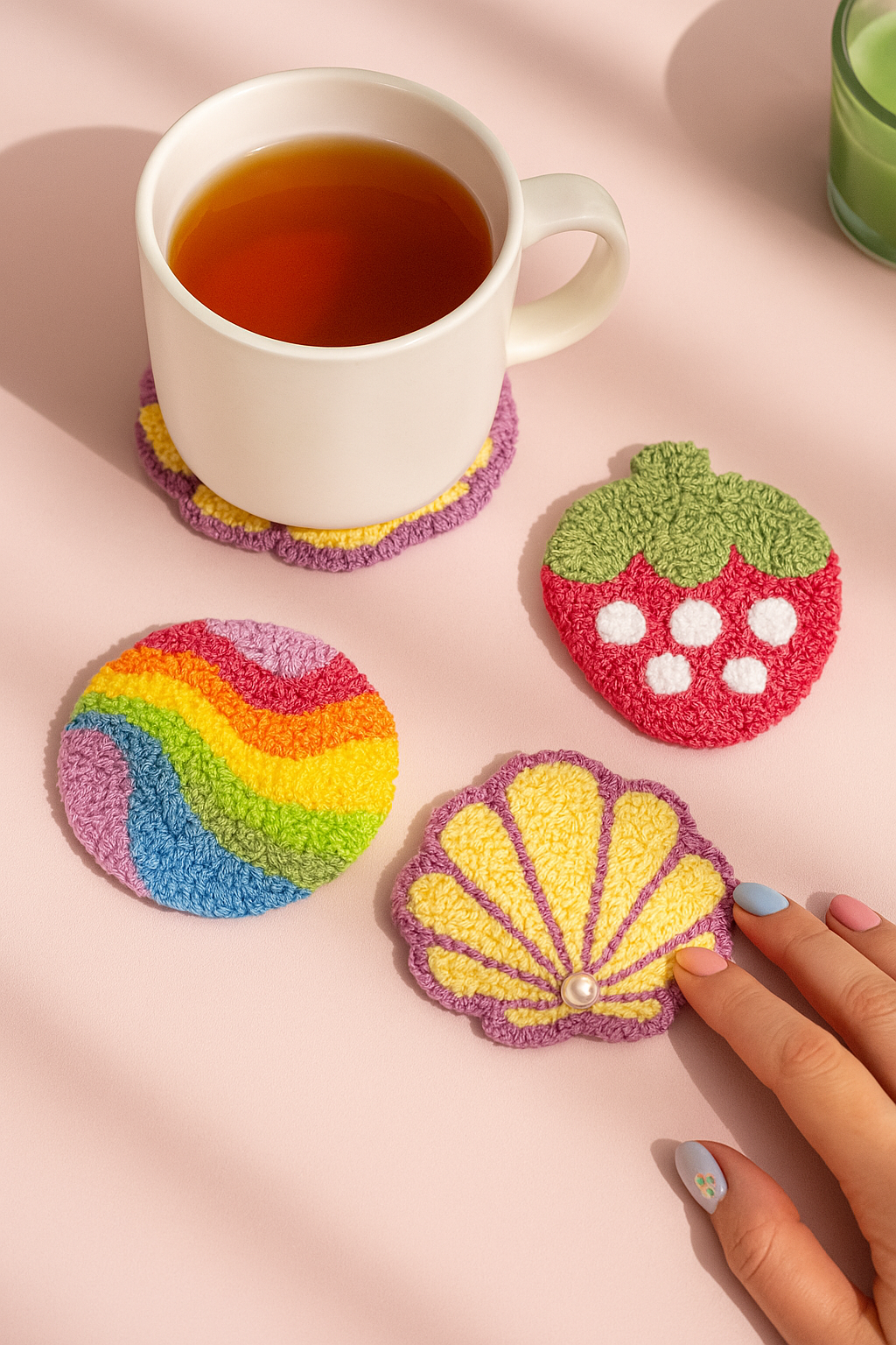DIY Punch Needle Kit: Coasters