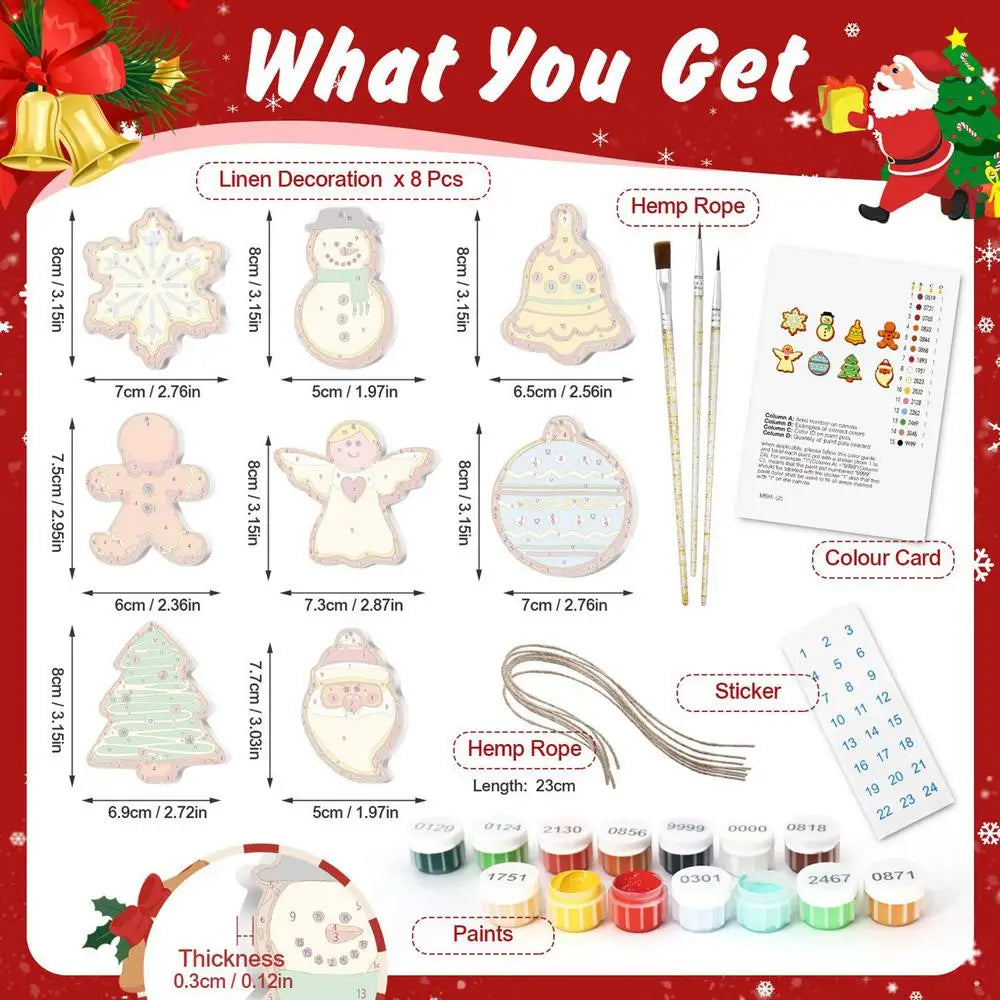 NEW: DIY paint by number - Christmas ornaments